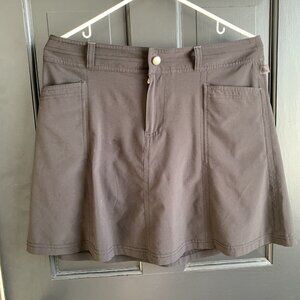 L.L. Bean Comfort Trail Skort Water Repellent Mid Rise Hiking Black Women Size 8
